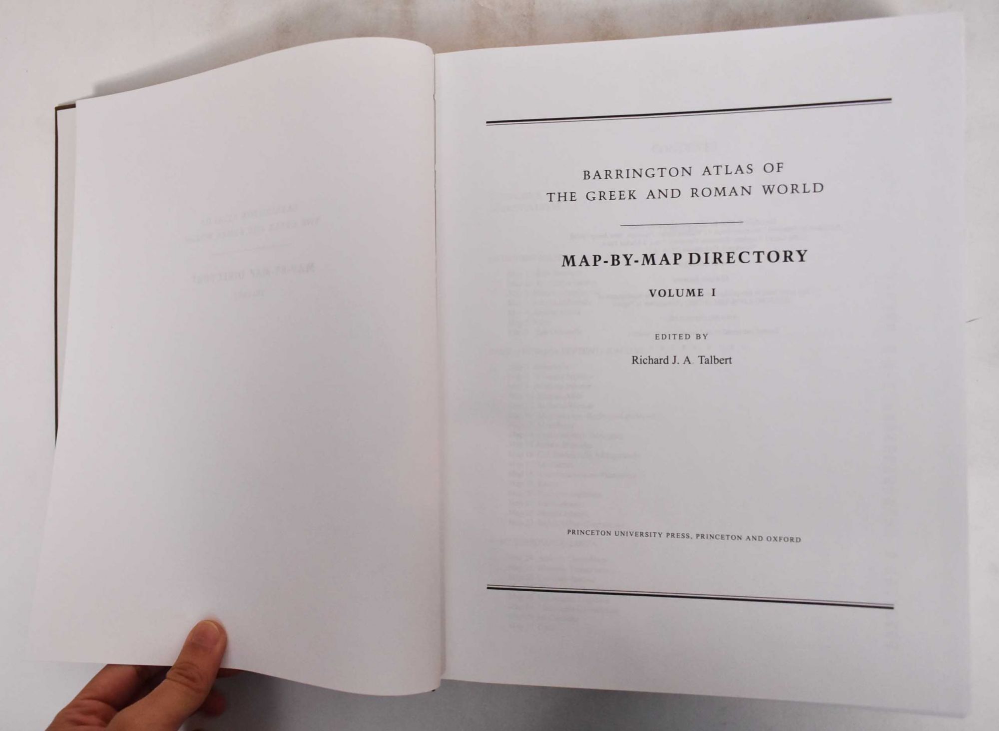Barrington Atlas of the Greek and Roman World : Map-By-Map Directory ...