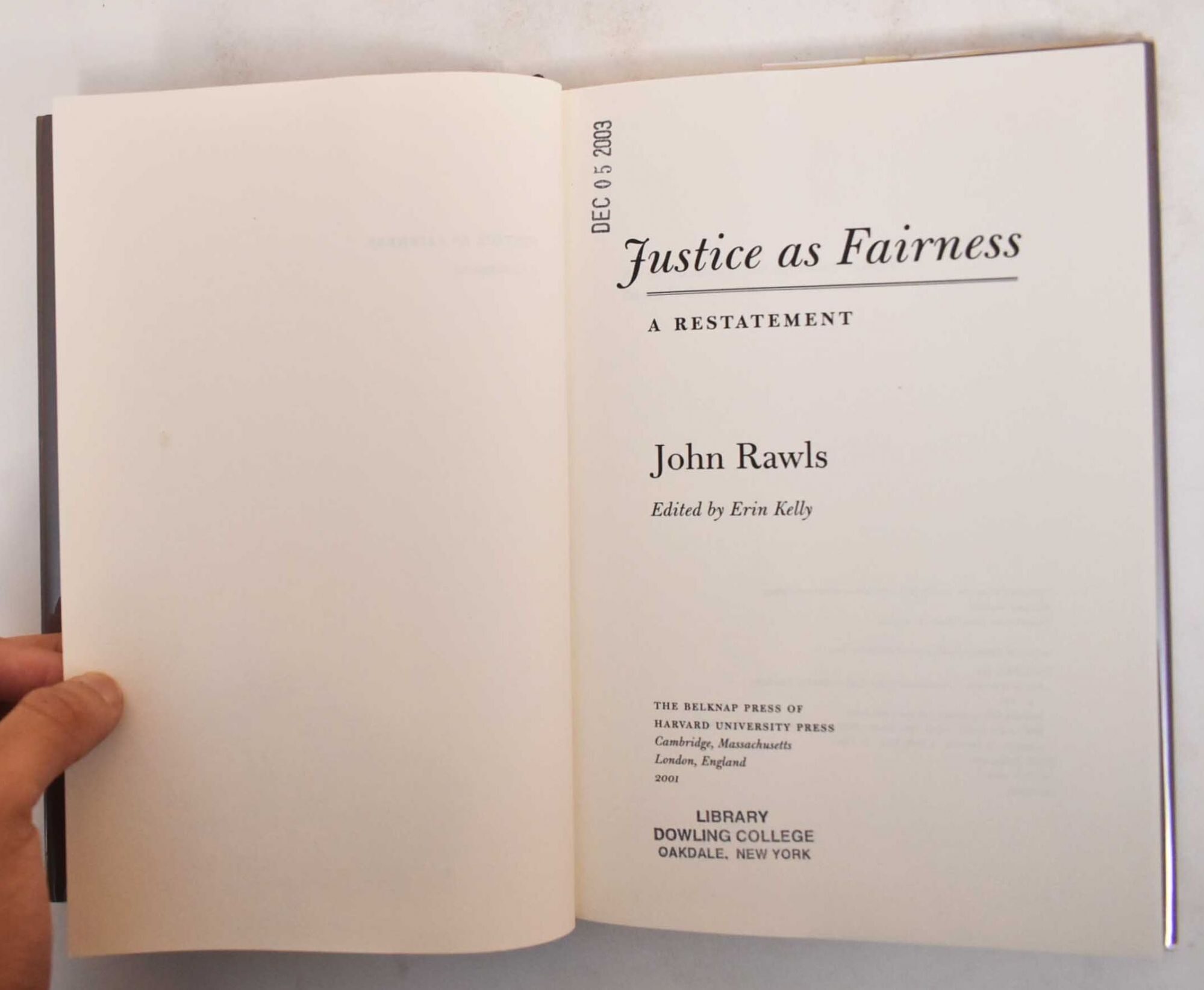 Justice as Fairness: A Restatement | John Rawls, Erin Kelly